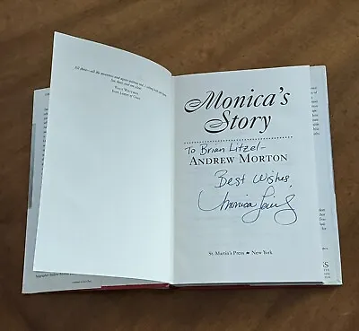 Monica Lewinsky Monica’s Story Authentic Signed Autograph Book Bill Clinton Rare • $69.99