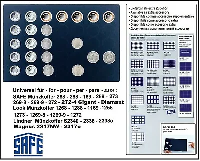 Coin Trays 35 Round Compartments 34mm Blue Safe 280 To 34 Mm Capsules 29 • £5.65