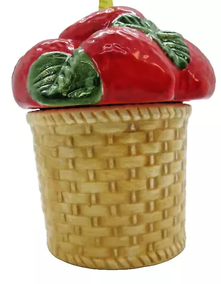 Vintage Salt And Pepper Shakers Basket Of Strawberries • $15.99