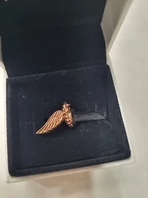 Pandora Rose Gold Hanging Majestic Feather Angel Wing Charm • $49