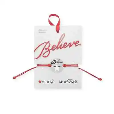 Macy's - Make-A-Wish Believe Slider Bracelet Red - 1 Count • $5.97