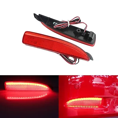 2x Red Lens Drl Led Rear Bumper Reflector Brake Lights For 2006-15 Mazda 5 Sedan • $29.99