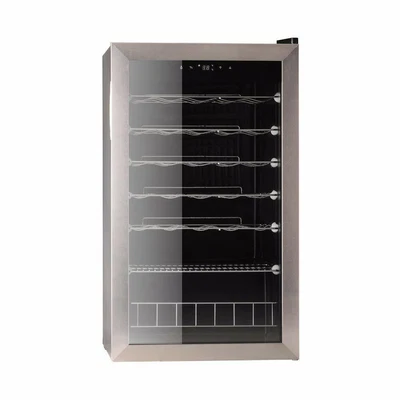 £299 • Buy Smad 33 Bottles Wine Fridge Cooler Glass Door Stainless Steel 95L Under-Counter