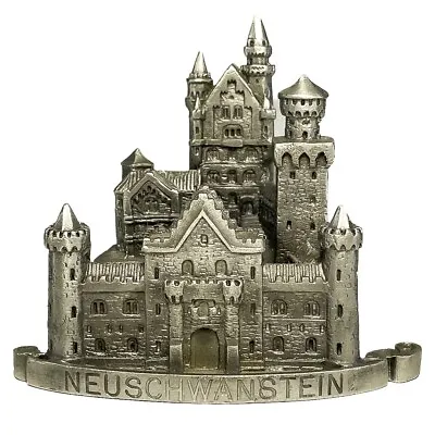2.5” Neuschwanstein Castle Germany Metal Souvenir Building Paper Weight USED • $62.99