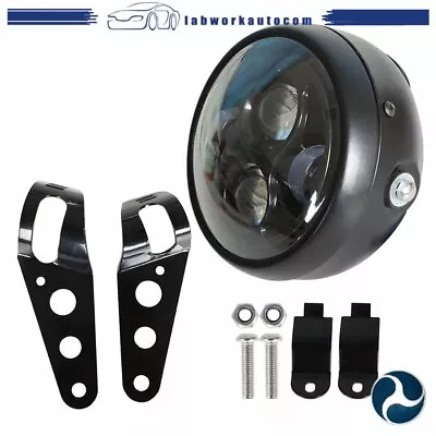 6.5  Motorcycle Universal LED Headlight Lamp High Low Beam For   Cafe Racer • $7.89