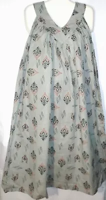 Advance Dress Sundress Mumu Sleeveless  Print Free Size Fits 1X 2X Gray Black • $19.99