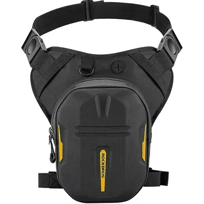 ROCKBROS Motorcycle Waist Pack Magnetic Hard Shell Drop Leg Bag Tank Thigh Bag • $27.99