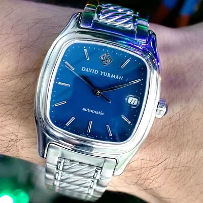 David Yurman Stainless Steel Blue Dial Automatic Watch • $1295