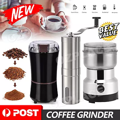 Electric Coffee Grinder Grinding Milling Bean Nut Spice Herbs Blender Machine AU • $16.85