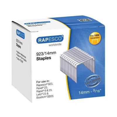 £6.95 • Buy Rapesco Rapid 923/14mm Staples (pack Of 4000) - Galvanised
