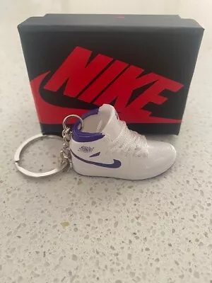 Nike Air Jordan 1 Retro High-(court Purple)-3d Sneaker Keychain With Box • $15