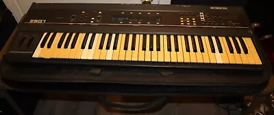 Vintage Ensoniq ESQ-1 Digital Wave Synthesizer Keyboard & Soft Case & Power Cord • $400.31