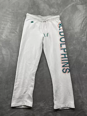Miami Dolphins Sweatpants Women's Medium White Nike Teamgear Sportswear Red Tag • $18.74