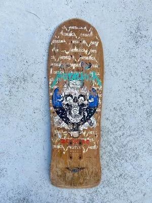 Original Vintage ZORLAC Metallica 1989 Passhead Skateboard Deck • $950