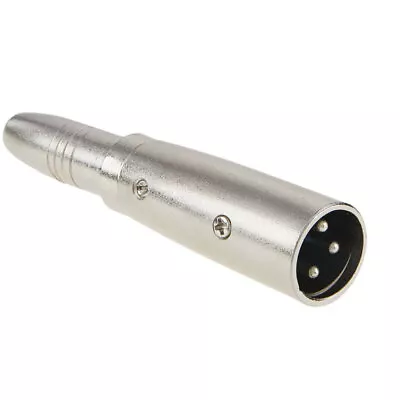 £3.35 • Buy 3 Pin XLR Male Plug To 6.35mm MONO Female Socket 1/4  Jack Mic Cable Adapter