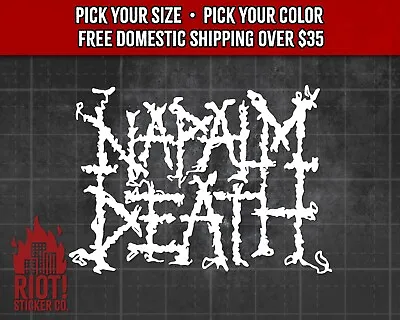 Napalm Death Decal For Car Band Sticker For Laptop Grindcore Decal Death Metal • $11.99