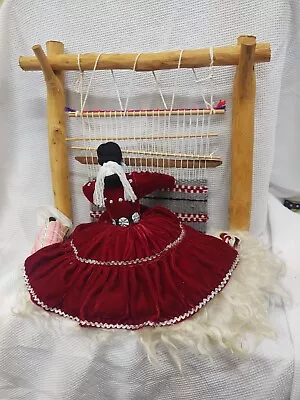 VTG NATIVE AMERICAN NAVAJO Sadie BEGAY WEAVER DOLL HAND WOVEN RUG LOOM Baby  • $29