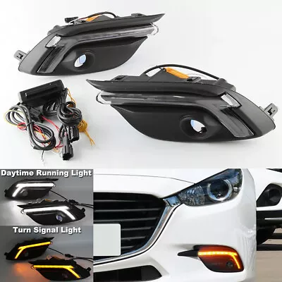 Drl For Mazda 3 Axela 2017 2018 Led Daytime Running Light Fog Lamp W Turn Signal • $91.99