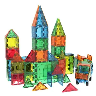 Magnet Tiles Mag-Genius Magna Award Winning Building Magnetic Toy 108/pc + Bin  • $49.99