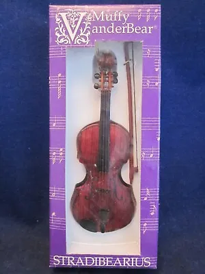 MUFFY VANDERBEAR Musical Soiree 1990 Stradibearius Violin VINTAGE NEW TAG • $24.95