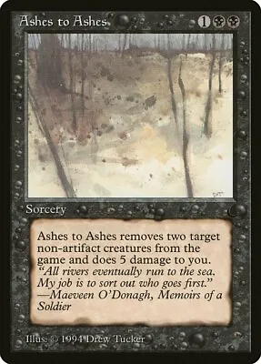 Ashes To Ashes The Dark NM Black Common MAGIC THE GATHERING MTG CARD ABUGames • $1.55