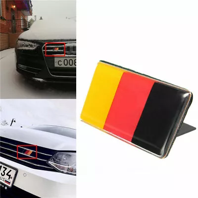 Front Grille Bumper German Flag Emblem Grill Badge Car Sticker Metal Adhesive • $4.91
