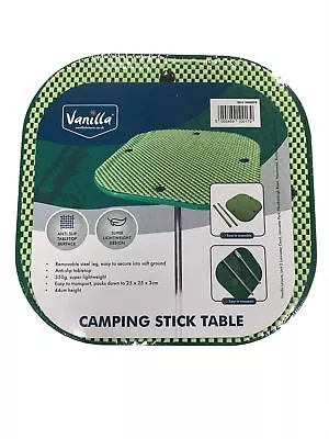 Vanilla Leisure Antislip Stick Table Camping Caravan Portable Fishing 25x25x44cm • £9.99