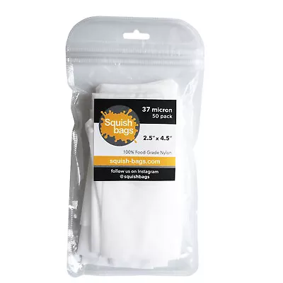 Squish Bags - Rosin Pressing Bags - 37 Micron (2.5  X 4.5 ) - 50 Pack • $39.99