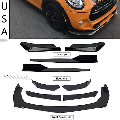 Glossy Black Front Bumper Lip Splitter Lower Spoiler Body Kit For Mini Cooper • $55.99