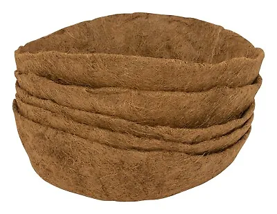 £12.99 • Buy 5 X 30cm 12  Thick Extra Deep Natural Eco Coco Coir Round Hanging Basket  Liners