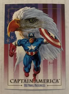 1992 MARVEL MASTERPIECES # 16 Captain America ( Damaged ) • $0.99