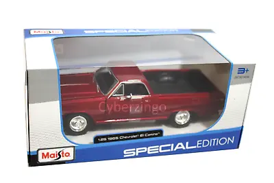 1965 Chevrolet El Camino Maisto 1:24 Scale Red Diecast Car • $21.99
