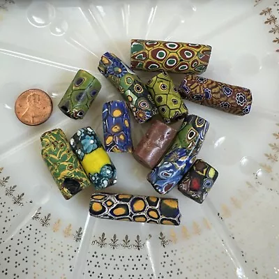 Antique Venetian Italian Millefiori Murrine Cane Glass Beads African Trade Lot 3 • $3.85