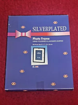 MiL London Silver Plated Photo Frame For 5  X 7  / 13cm X 18cm. New In Box. • £5