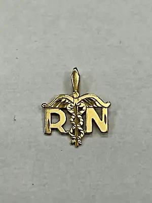 14k Yellow Gold RN Registered Nurse Medical Pendant • $69.95