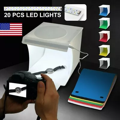 Mini Photo Studio Lightbox 22Cm Product Photography Shooting Light Kit Portable • $23.99