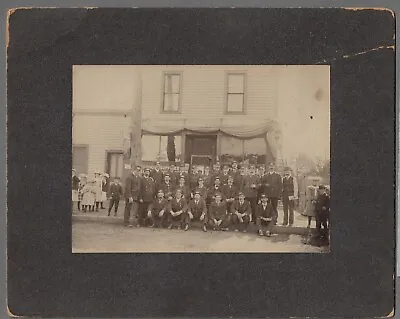 Fireman Group Portrait Outdoor View Cabinet Card Photo Circa Early 1900s • $22.48