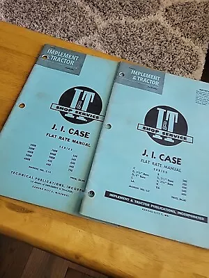 I&t J.i. Case Tractor Shop Service Flat Rate Manual #c-13 N C-7 • $12.50