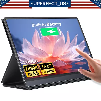 15.6  Touch Screen Portable Monitor Laptop 1920*1080 1200:1 Screen Battery Used • $89.99