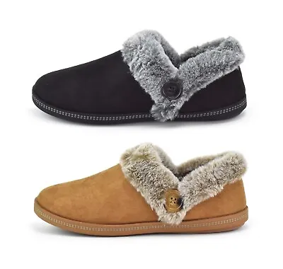 £28 • Buy Skechers Womens Slippers Cozy Campfire-Fresh Toast 167219 Faux Fur Slippers