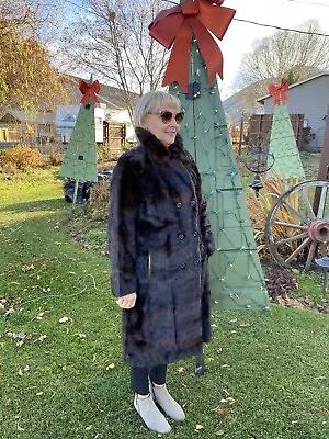 ~*~  Sale Gorgeous Real Ranch Mink Coat Luxury Fur Beautiful Look Size L ~*~ • $139.99