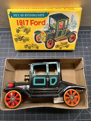 Vintage 1960's TIN FRICTION Ford MODEL T JAPAN Old Store Stock MINT IN BOX Nos ! • $29.95