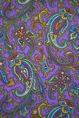Lloyd Attree & Smith Purple Silk Ascot / Cravat With Paisley Pattern • £9.99