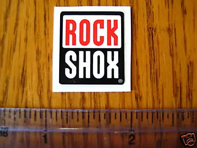 1  Small ROCK SHOX Mountain Bike Bikes Fork Shox Red/Black STICKER DECAL  • $4.44