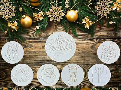 $9.85 • Buy Merry Christmas Cookie Fondant Embosser Stamp Cutter