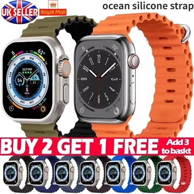 For Apple Watch IWatch 9 8 7 6 5 4 SE Ultra 2 Band 42/44/45mm Ocean Strap 49mm • £4.88