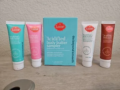 NEW SEALED Lume Acidified Body Butter Sampler 4 - 1oz Tubes - 4 Different Scents • $57.99