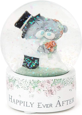 £14.43 • Buy Me To You AGE01002 Tatty Teddy 'Happily Ever After' Wedding Snow Globe