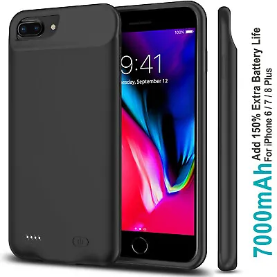 $65.54 • Buy Portable IPhone 8 Plus 7000mAh Power Pack External Battery Charger Charging Case