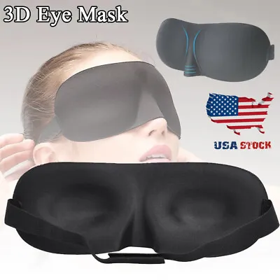 $5.49 • Buy 3D Eye Mask Sleeping Soft Comfort Blindfold Breathable Eyeshade Cover Shade US